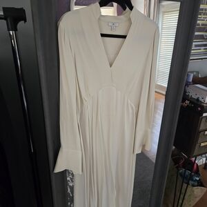 Banana Republic Cream Long Sleeve Dress